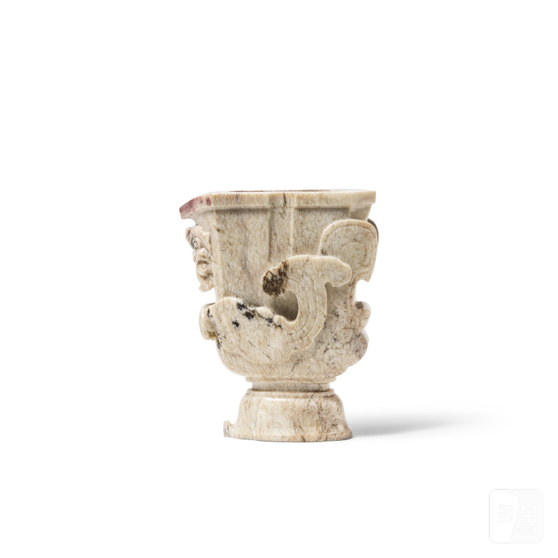 清 十八世紀 玉仿古瓶 | VASE ARCHAΪSANT EN JADE CALCIFIÉ - 图5